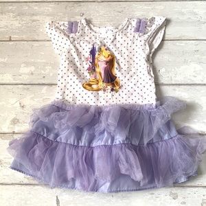 Disney 18m Baby Girls Tangled Rapunzel Dress Purple White Tutu Tulle Skirt Kids